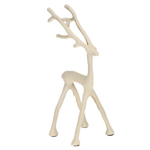 Dekoracja renifer figurka jelenia metalowa szara glina optyka wys. 27,5 cm