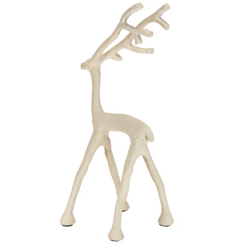 Produkt Dekoracja renifer figurka jelenia metalowa szara glina optyka wys. 27,5 cm