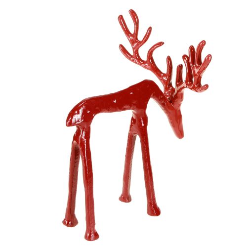 Produkt Renifer ozdoba metalowa figurka świąteczna czerwona 16×13×19cm