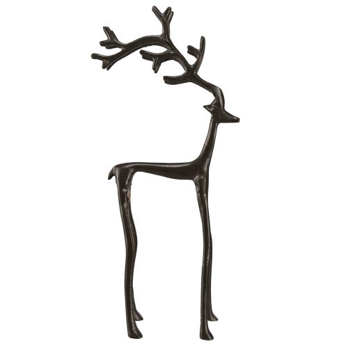 Floristik24 Dekoracja reniferowa metalowa świąteczna w kolorze brązowym 17x8x38,5cm