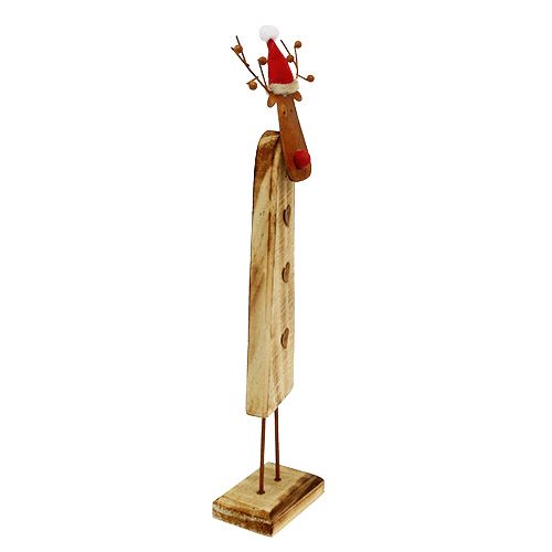 Floristik24 Renifer z czapką Wood Nature 32cm