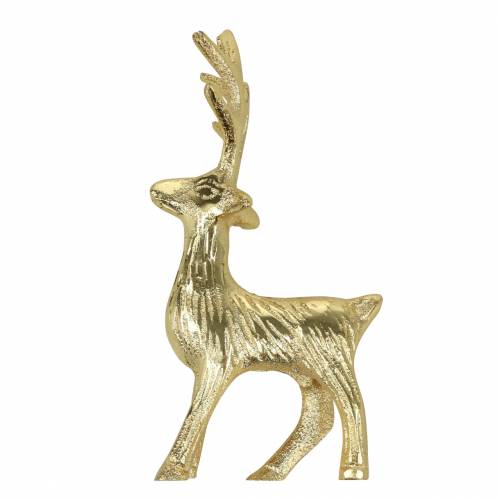 Dekoracyjny renifer złoty metal 12,5cm × 6,5cm 3szt