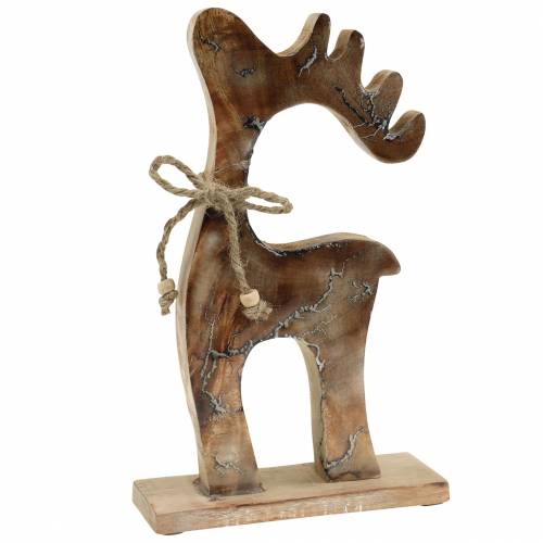 Floristik24 Dekoracja świąteczna figurka renifera drewniana 25cm