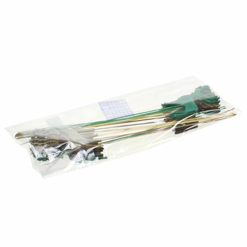 Produkt Wtyczka dekoracyjna jeleń złoty, brązowy, zielony mix 8cm 18 szt