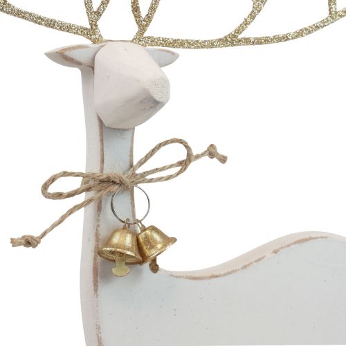 Floristik24 Dekoracja stołu Świąteczna figurka świąteczna Dekoracja renifera W35,5cm