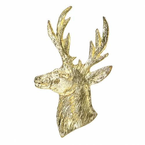 Floristik24 Dekoracyjne popiersie renifera złote metalowe 8cm × 4,8cm 8 szt