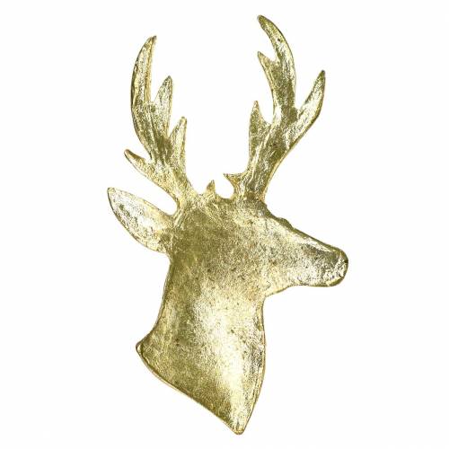 Floristik24 Dekoracyjne popiersie renifera złote metalowe 8cm × 4,8cm 8 szt
