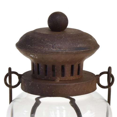 Floristik24 Lampa retro LED latarnia rdzawo-brązowa ciepła biel Ø11cm W30cm