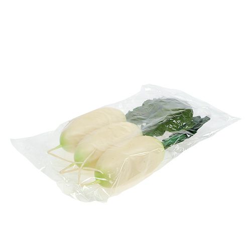 Produkt Rzodkiewka biała z liśćmi 12cm 3szt.