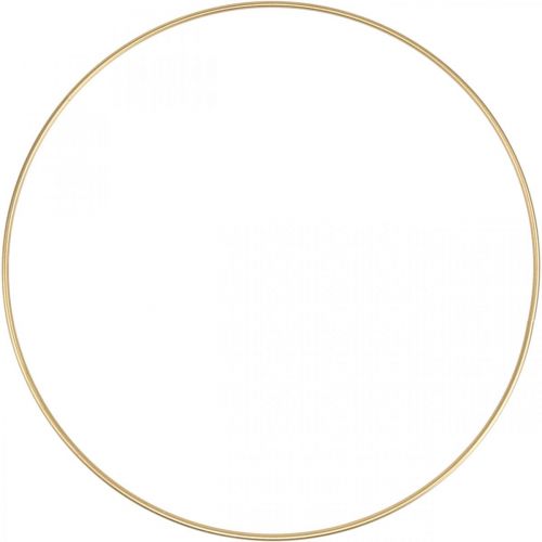 Floristik24 Metalowy pierścionek ozdobny pierścionek Scandi pierścionek deco z pętelką złoty Ø40cm 4szt