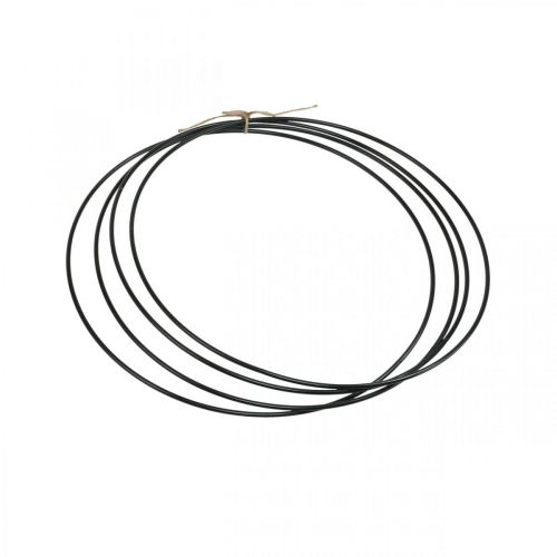 Floristik24 Metalowy pierścionek ozdobny pierścionek Scandi ring deco loop czarny Ø25cm 4szt