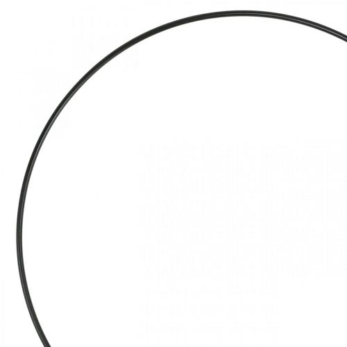Floristik24 Metalowy pierścionek ozdobny pierścionek Scandi ring deco loop czarny Ø25cm 4szt