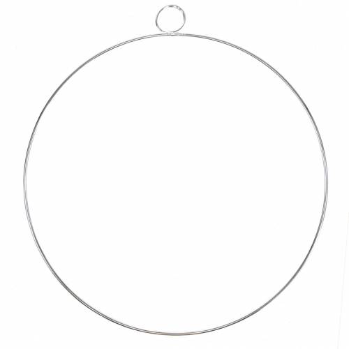 Floristik24 Deco Ring Silver Ø30cm 4szt.