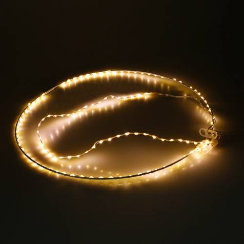 Floristik24 Pierścień z Micro LED Ø38cm Ciepła biel 125L Biały Do stosowania na zewnątrz i wewnątrz budynków