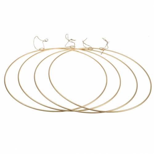 Produkt Ozdobny pierścionek do zawieszenia złoty Ø35cm 4szt
