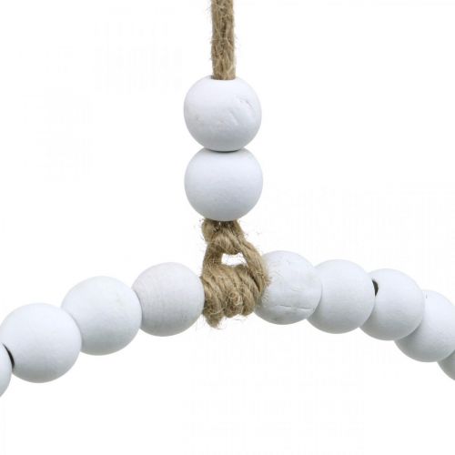 Produkt Pierścionek z perełkami, sprężynka, pierścionek ozdobny, ślub, wianek do powieszenia biały Ø28cm 4szt