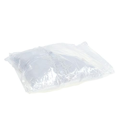 Floristik24 Poduszka pod pierścionek 20cm x 20cm Biała