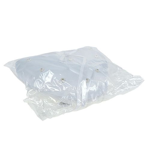 Floristik24 Poduszka pierścieniowa Kształt Serca 18cm Biała