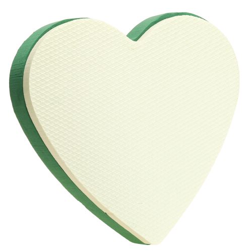 Produkt Romantyczne serce z pianki florystycznej 30cm, zielona, 2 sztuki