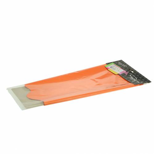 Floristik24 Rondella Cuff pomarańczowy prążkowany Ø60cm 50szt.