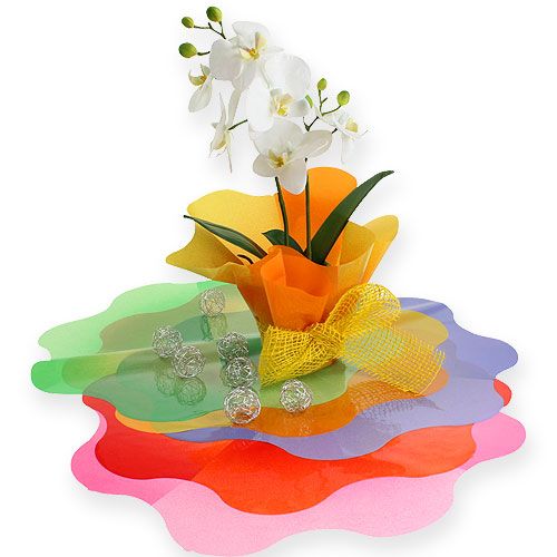 Floristik24 Mankiet kwiatowy Ø40cm fioletowy 50szt