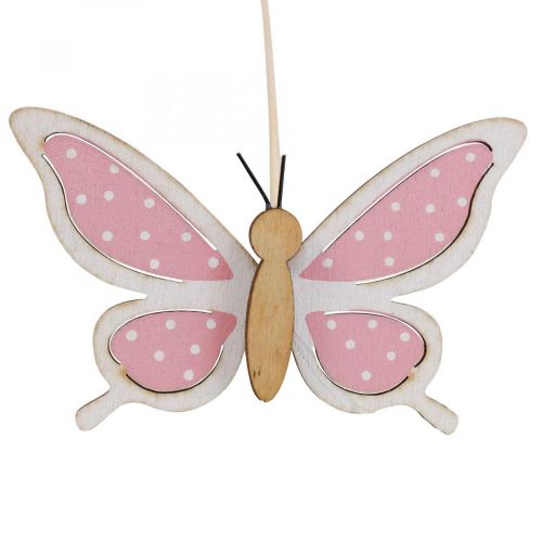 Produkt Drewniane patyczki ozdobne różowy motyl 7,5cm 28cm 12szt