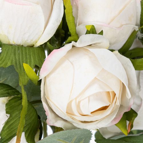 Produkt Bukiet sztucznych kwiatów z róż do stylowej dekoracji stołu, 31 cm, 3 sztuki