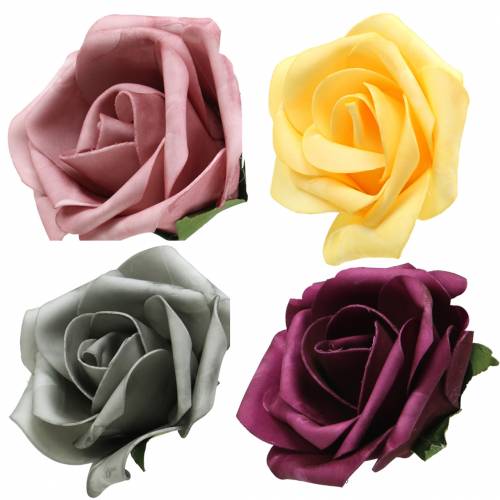 Róża piankowa Ø15cm różne kolory 4szt