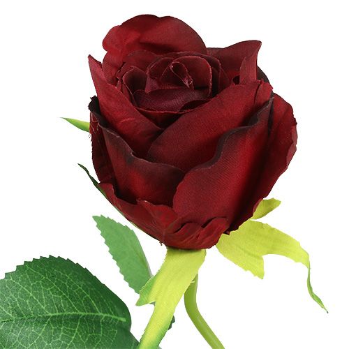 Floristik24 Róża czerwona sztuczna Ø6cm L50cm