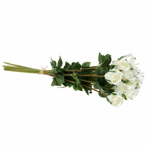 Floristik24 Róża biała 42cm 12szt