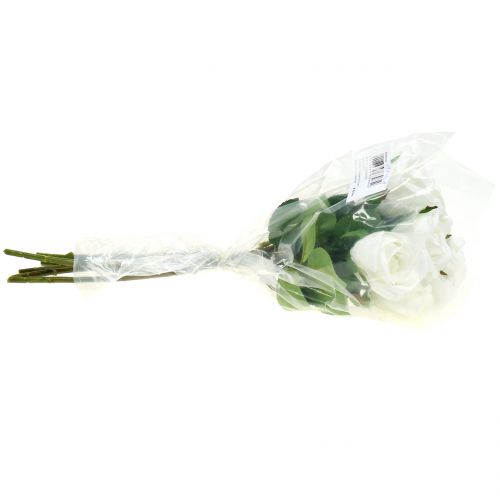 Floristik24 Róża biała 44cm do dekoracji 6szt