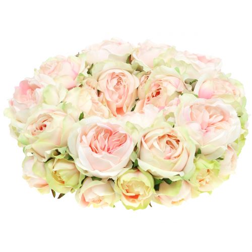 Floristik24 Różaniec Kremowy/Różowy Ø30cm