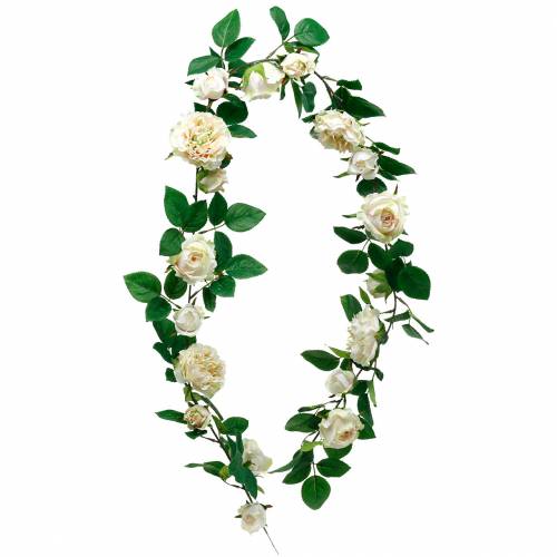 Floristik24 Romantyczna girlanda z róż Jedwabny kwiat Sztuczna róża winorośli 160cm