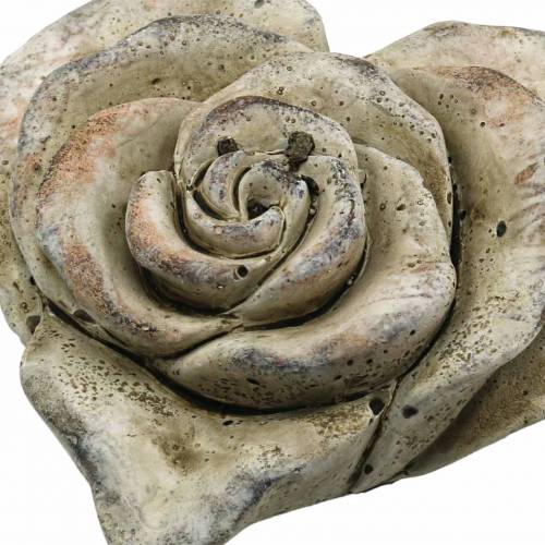 Floristik24 Betonowe różowe serce szare, morelowe Ø13 W5cm 3 szt