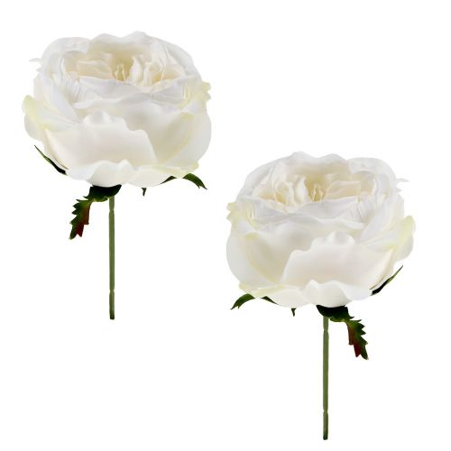 Produkt Kwiat róży biały 17cm 4 szt