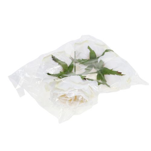 Produkt Kwiat róży biały 17cm 4 szt