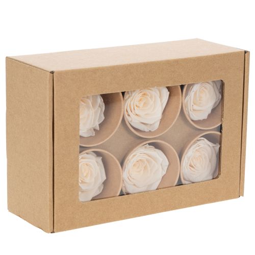 Produkt Główki róż, kwiaty konserwowane do eleganckich kompozycji kwiatowych, 5cm, 6 szt.