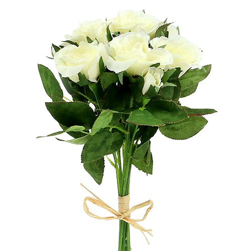 Bukiet róż biały L26cm 3szt.