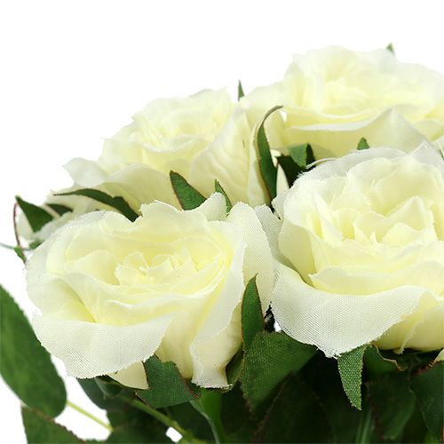 Floristik24 Bukiet róż biały L26cm 3szt.