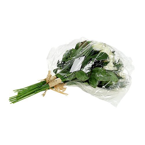 Floristik24 Bukiet róż biały L26cm 3szt.