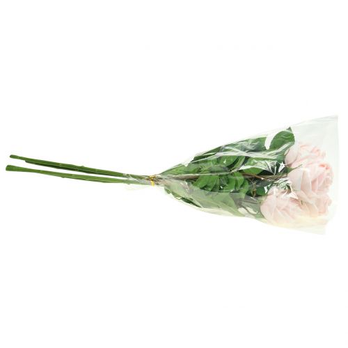 Floristik24 Bukiet róż delikatny róż 65cm 4 szt