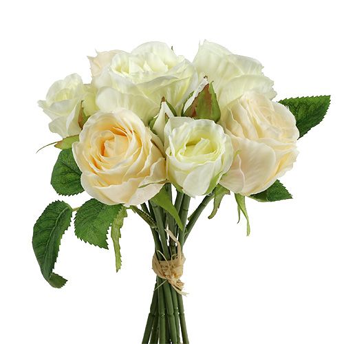 Bukiet róż kremowy 26cm