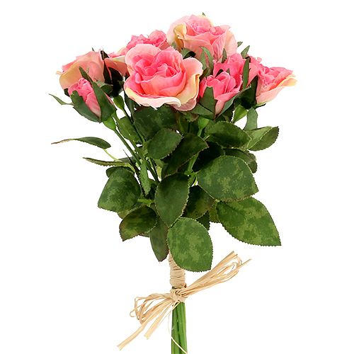 Bukiet róż w kolorze różowym L26cm 3szt.