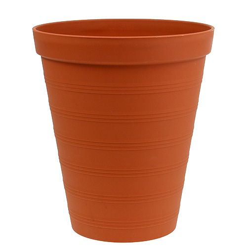 Floristik24 Doniczka na róże plastikowa 19cm terakota 1 szt