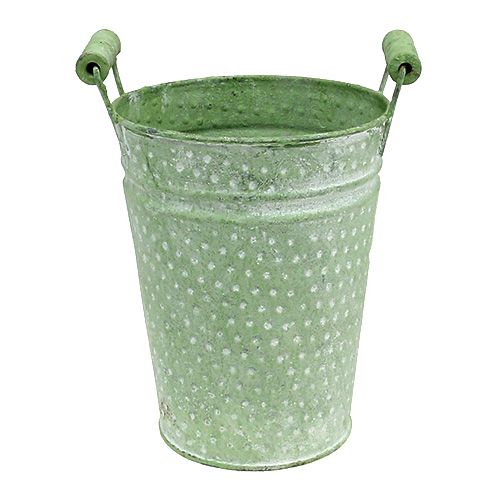 Doniczka Róża z uchwytami Ø14,5cm H19cm Zielona | Floristik24.pl