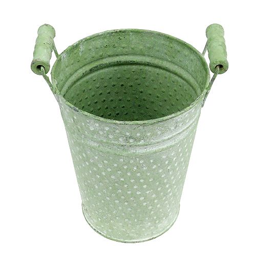 Doniczka Róża z uchwytami Ø14,5cm H19cm Zielona | Floristik24.pl