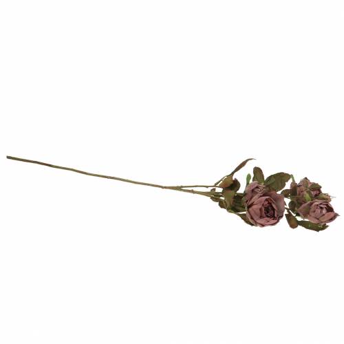 Floristik24 Róża gałązka sztuczna fioletowa 76cm