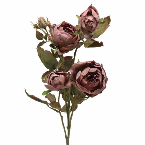 Floristik24 Róża gałązka sztuczna fioletowa 76cm
