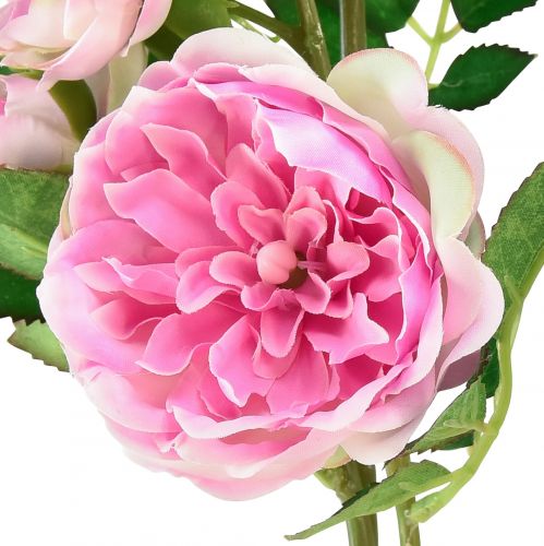 Produkt Gałązki róży jedwabne róże Sztuczne gałązki róż różowe kremowe 79cm