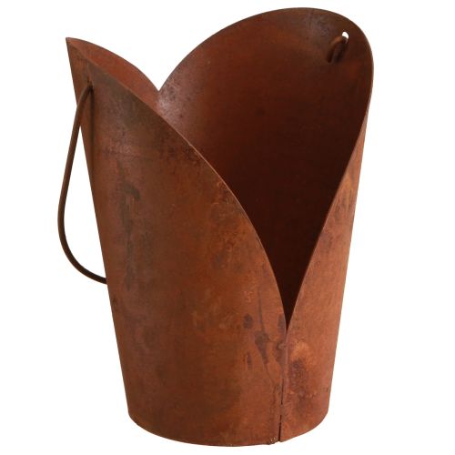 Produkt Rdzawe ozdobne serce z metalowym uchwytem do zawieszenia 12×15,5cm 2szt